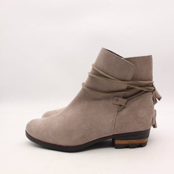 Sorel Farah Ankle Boot Women's Size 11 Kettle Ankle Suede Heeled NL2682-005 Grey - Picture 4 of 10
